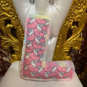 Unicorn 🦄 Letter “L” Pillow